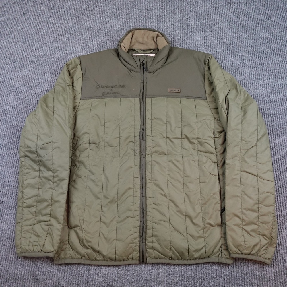 Filson Ultralight Jacket Mens Medium Green Moss Quilted Puffer Primaloft